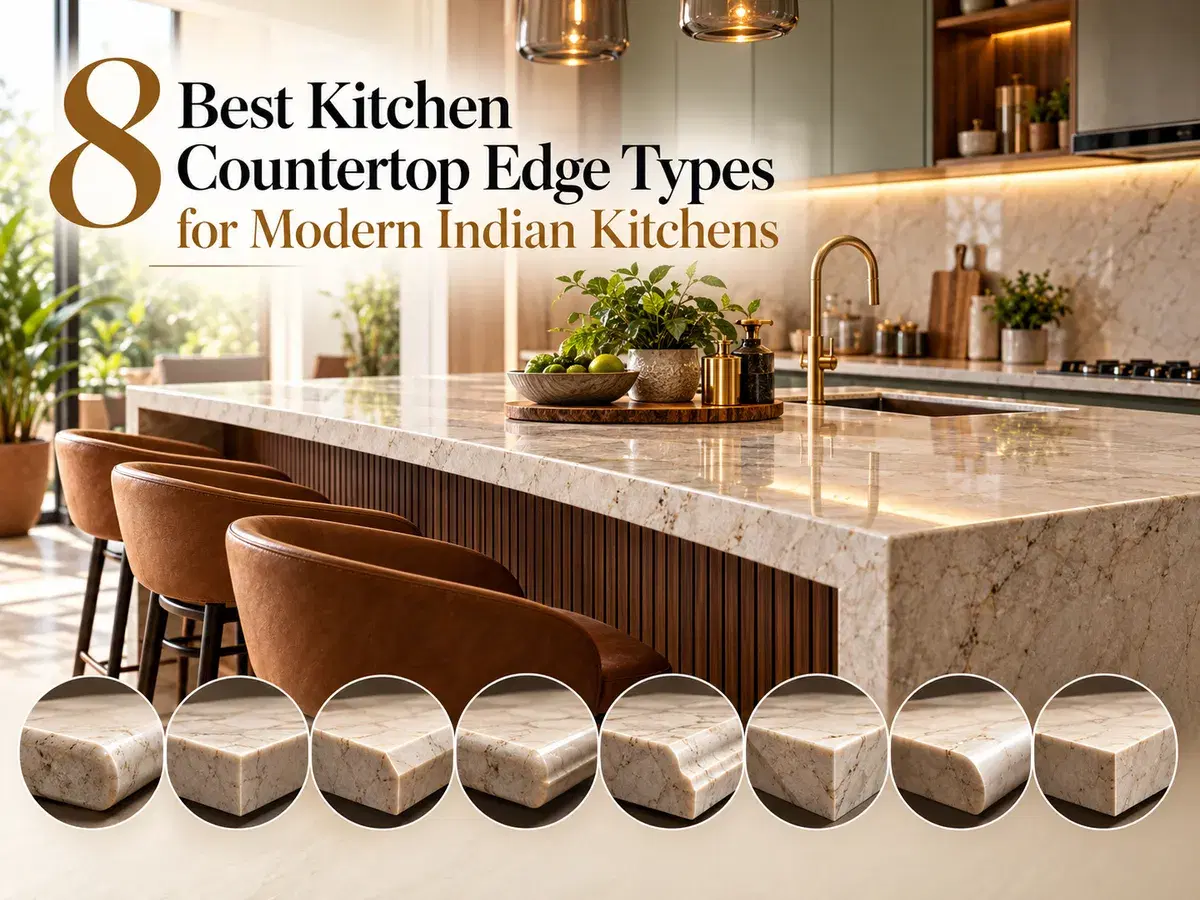 8 Best Kitchen Countertop Edge Types for Modern Indian Kitchens