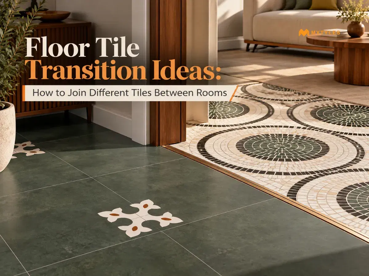 Floor Tile Transition Ideas: How to Join Different Tiles Between Rooms