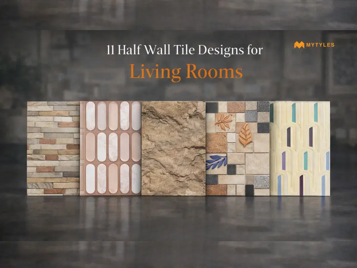 11 Half Wall Tile Designs for Living Rooms