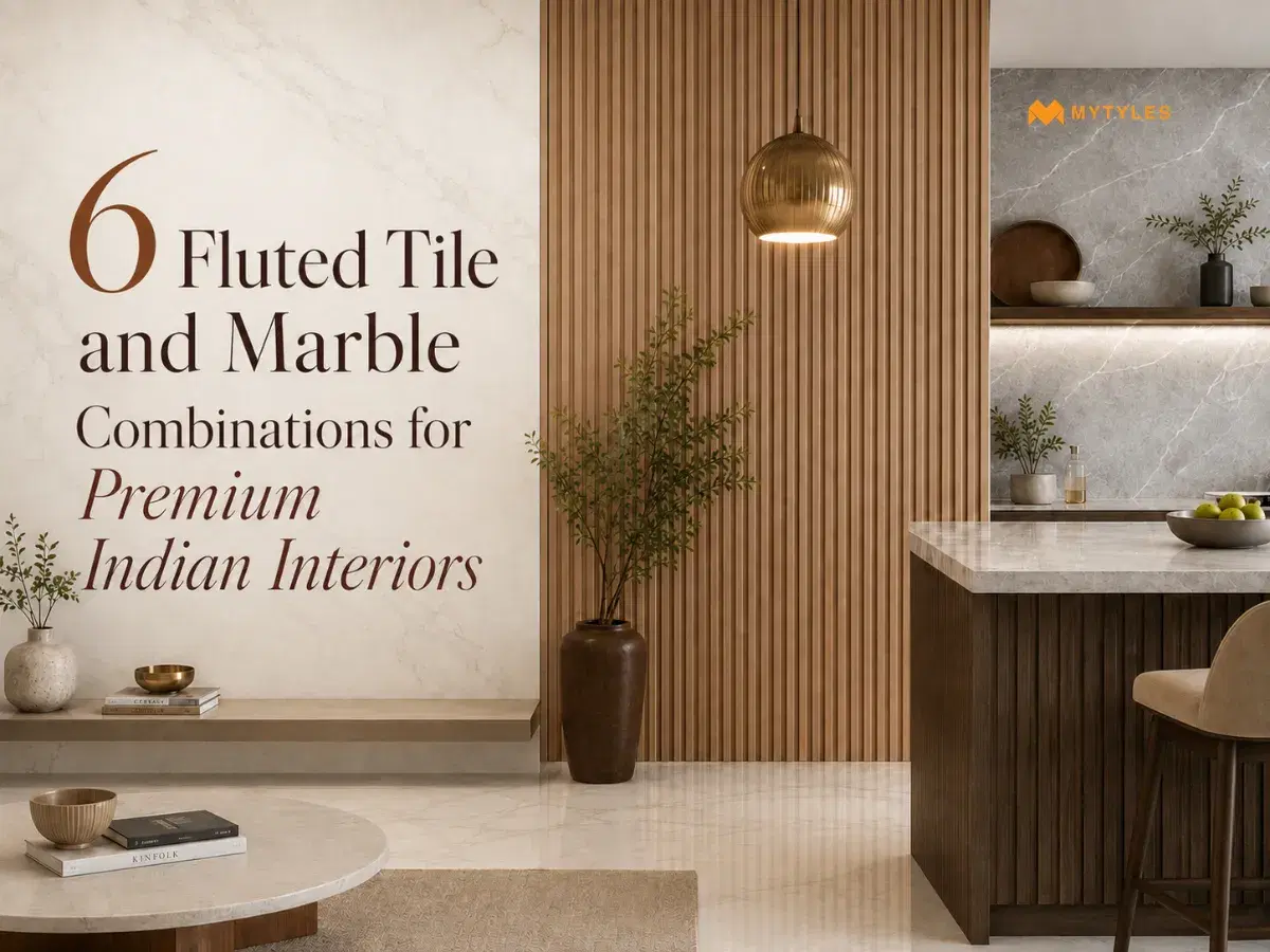 6 Fluted Tile and Marble Tile Combinations for Premium Indian Interiors