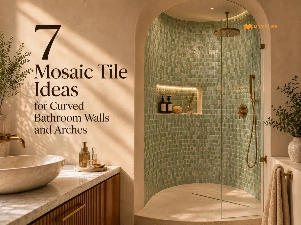 7 Mosaic Tile Ideas for Curved Bathroom Walls and Arches