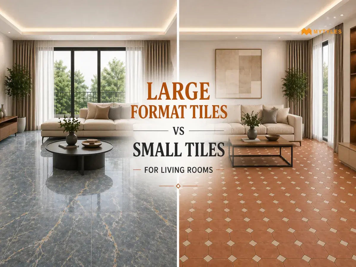 Large Format Tiles vs Small Tiles for Living Rooms